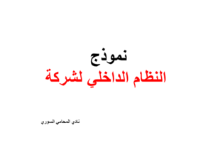  نموذج-النظام-الداخلي-لشركة