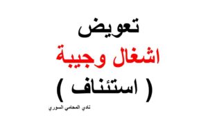 صيغة استئناف قرار تعويض اشغال وجيبة
