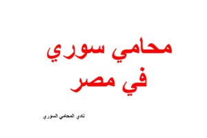 محامي سوري في مصر