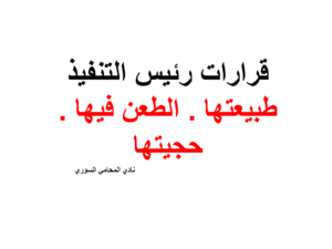 قرارات رئيس التنفيذ