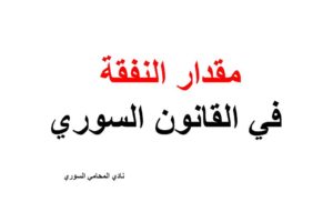 ماهو مقدار النفقة في القانون السوري وكيف يتم تقديرها ؟