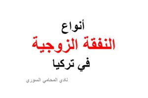 انواع النفقة الزوجية في تركيا