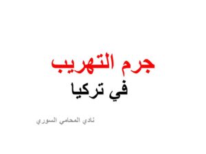 جرم التهريب في تركيا