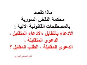 الدعوى المقابلة
