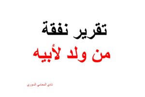 صيغة تقرير نفقة من ولد لأبيه