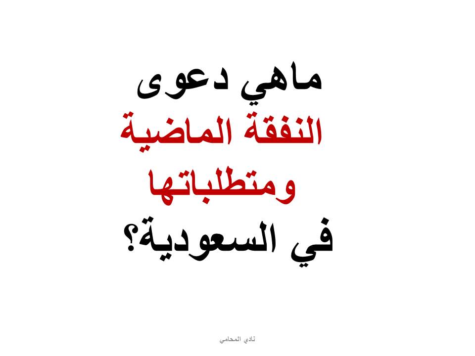 ماهي دعوى النفقة الماضية ومتطلباتها في السعودية؟