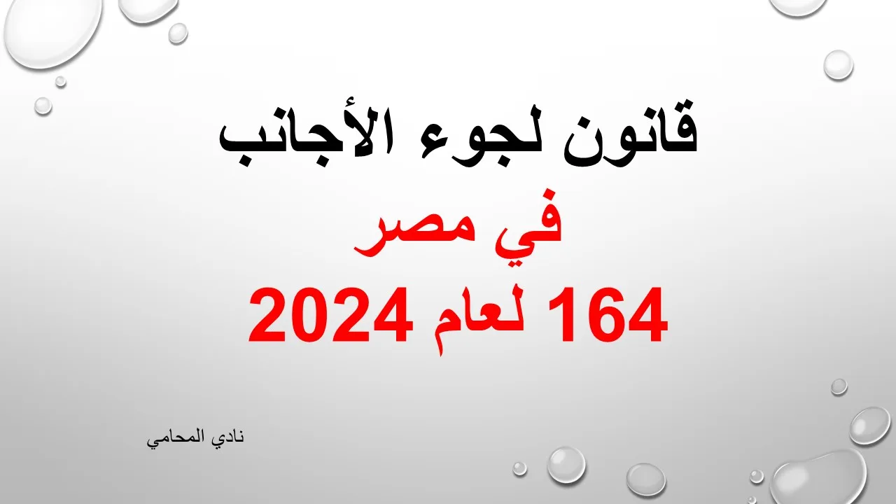 نص قانون اللجوء للأجانب في مصر عام 2024 + pdf